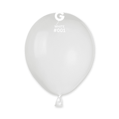 Standard White 5 inch Balloons - Gemar 5