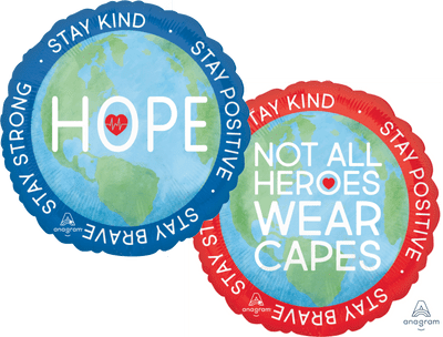 Stay Positive Hope & Heroes Foil Balloon (18