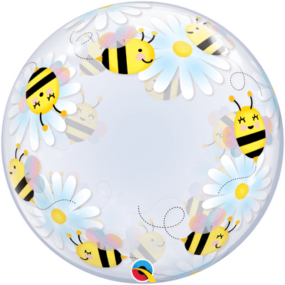 Sweet Bees & Daisies Deco Bubble Balloon (24