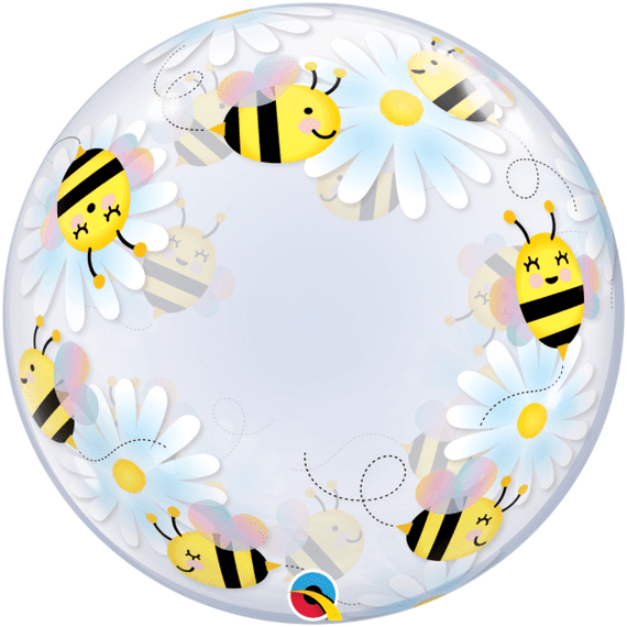 Sweet Bees & Daisies Deco Bubble Balloon | Free Delivery