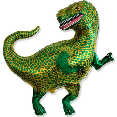 T-Rex Green Large Foil Balloon 1pc (Flexmetal 33