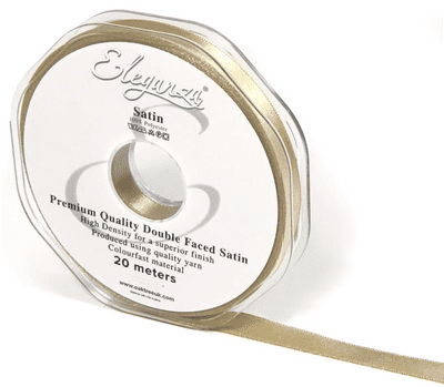 Taupe Double Faced Satin Ribbon 10mm x 20m (Eleganza) 1pc