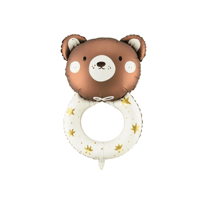 Teddy Rattle Large Foil Balloon 1pc (PartyDeco)