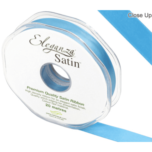 Turquoise Double Faced Satin Ribbon 15mm x 20m | Free Delivery