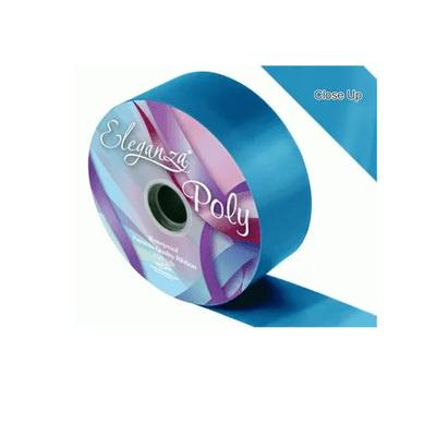 Turquoise Poly Ribbon 50mm x  91m (Eleganza) 1pc