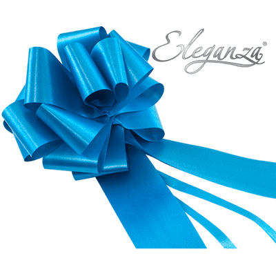 Turquoise Pull Bow 50mm Poly (Eleganza Pullbow) 20pc
