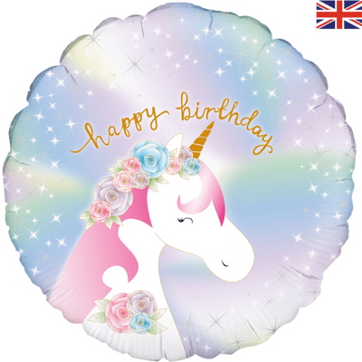 Unicorn Birthday Iridescent Foil Balloon (18