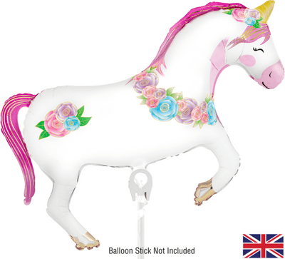 Unicorn Flowers Foil Balloon (16