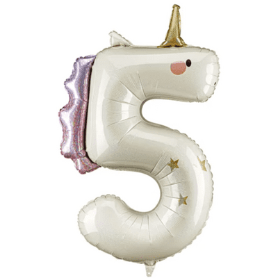 Unicorn Number 5 Balloon - 37
