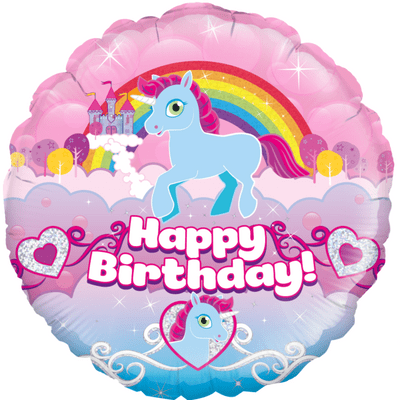 Unicorn Rainbow Birthday Foil Balloon (18