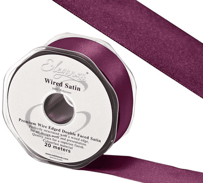 Vintage Rose Wired Edge Double Faced Satin Ribbon 38mm x 20m (Eleganza) 1pc