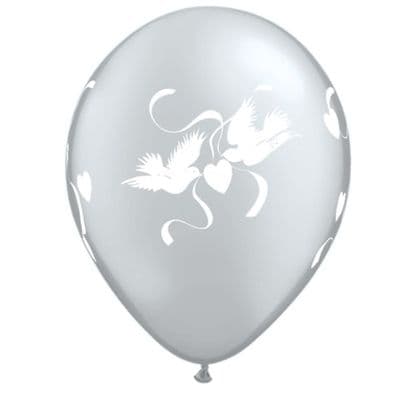 Wedding Balloons Doves (Clear) - 11 Inch Balloons 25pcs