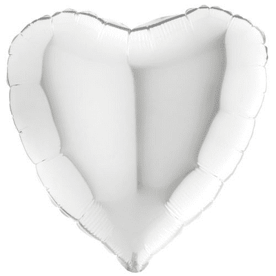 White Heart Foil Balloon (18