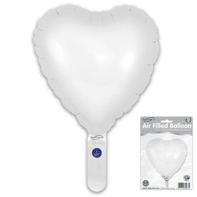 White Mini Foil Balloon (9