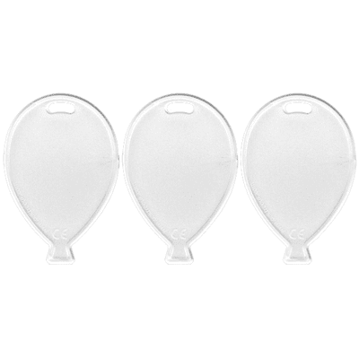 White Plastic Balloon Shape Weights 100pcs