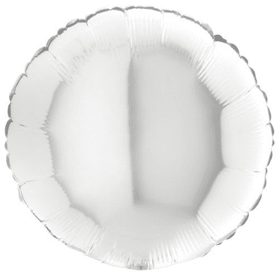 White Round Foil Balloon (18