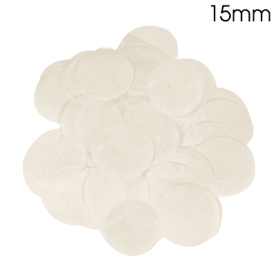 White Tissue Paper Confetti | 15mm Round | 14g Bag