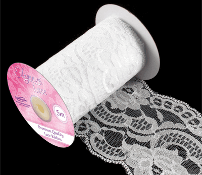 Wide Lace No.357 White 100mm x 5m (Eleganza) 1pc
