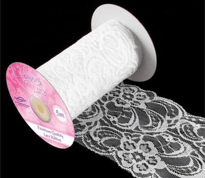 Wide Lace No.358 White 95mm x 5m (Eleganza) 1pc