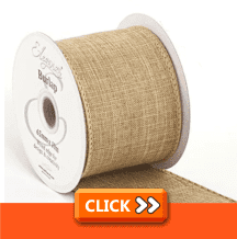 Wired Edge Burlap Ribbon