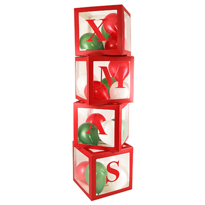 Xmas Red Letter Cubes Kit 1pc