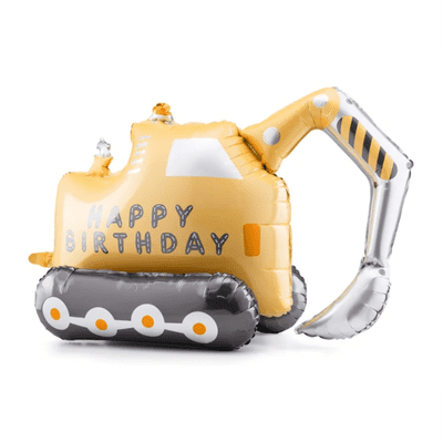 Yellow Excavator Standing Foil Balloon 1pc (PartyDeco 41