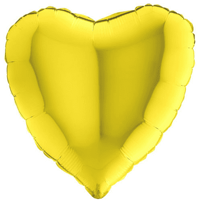 Yellow Heart Foil Balloon (18