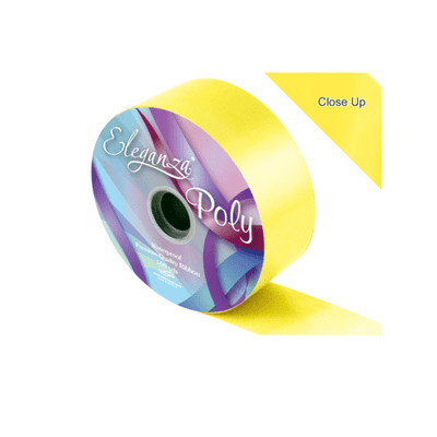 Yellow Poly Ribbon 50mm x  91m (Eleganza) 1pc