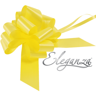 Yellow Pull Bow 50mm Poly (Eleganza Pullbow) 20pc