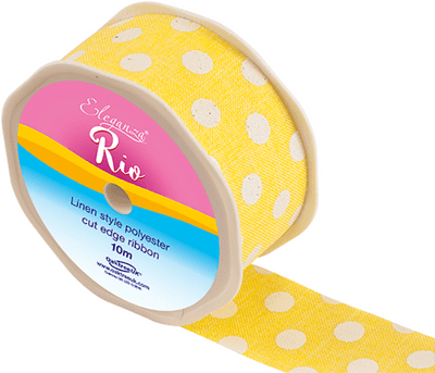 Yellow Rio Polka Dot Eleganza 38mm x 10m 1pc