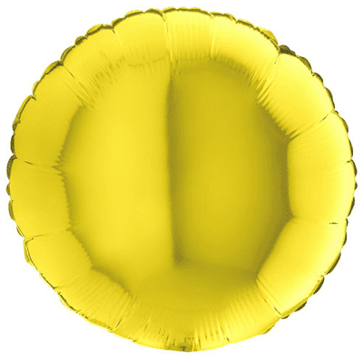Yellow Round Foil Balloon (18
