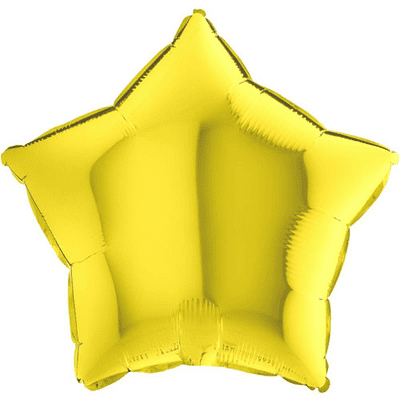 Yellow Star Foil Balloon (18
