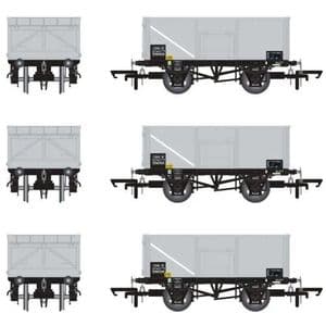 Accurascale ACC1062 16T Mineral Wagons, Pre-TOPS COAL16(Rebody), Grey