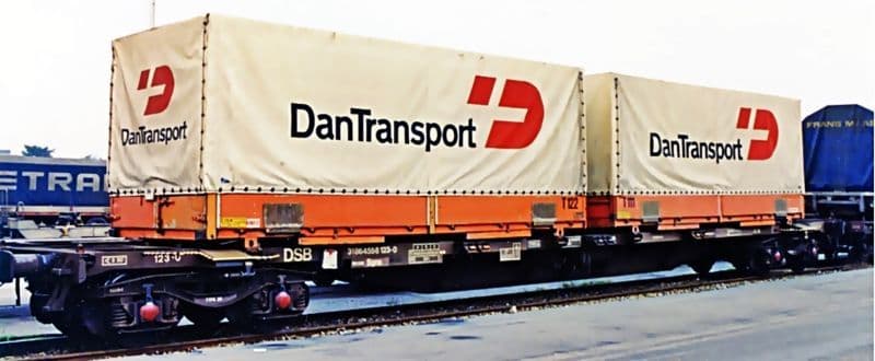 ACME 40373 DSB Sgns Container Flat with 2 x 