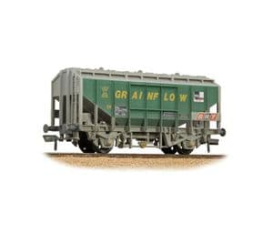 Bachmann 33-132B 35 Ton PAA Bulk Grain Wagon 'Grainflow' Green & Grey, WEATHERED