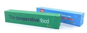 Dapol 4F-028-110 45' HiCube Container Pack (x2), Argos/Co-op