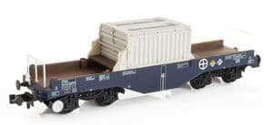 Graham Farish 377-803 BR 'FNA' Nuclear Flask Wagon with Flat Floor, Blue Livery