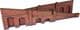 Metcalfe PO248 Red Brick Tapered Retaining Walls