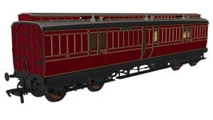 Rapido 978040 Midland Railway Non-Corridor Full Brake Coach
