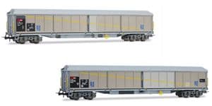 Rivarossi HR6650 SBB 'Habils' 4-Axle Sliding Wall Vans (x2), Era V