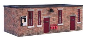 Scenecraft 44-0054R Depot Mess Room and Toilet, Red Doors