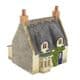 Scenecraft 44-122G Thatched Cottage, Grey Stone and Blue Door