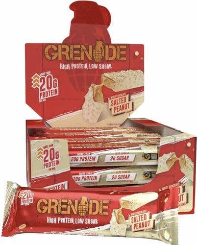 Grenade White Chocolate & Salted Peanut 12x60gm