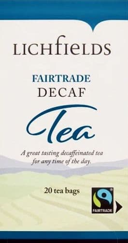 Lichfields Fairtrade Decaf Tea Bags