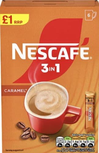 Nescafe Caramel 3 in 1 Sachets £1