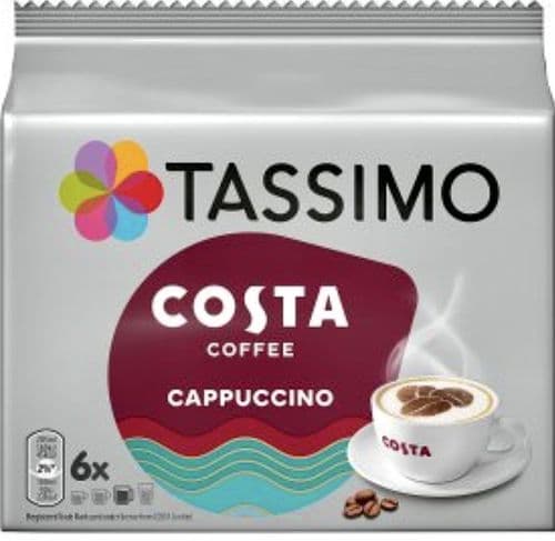 Pack of 5 Tassimo Costa Cappuccino