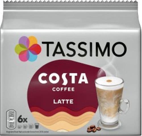 Pack of 5 Tassimo Costa Latte