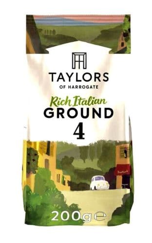Taylors Rich Italian Ground Coffee 6x200g