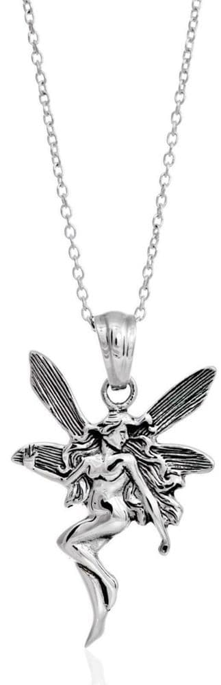 .925 Sterling Silver Pendant & Necklace Gift Boxed Fairy Pendant