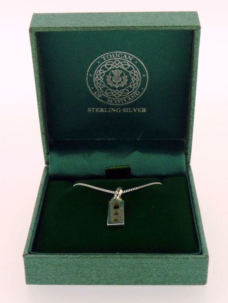 .925 Sterling Silver Pendant & Necklace Gift Boxed Mackintosh Rectangle Pendant